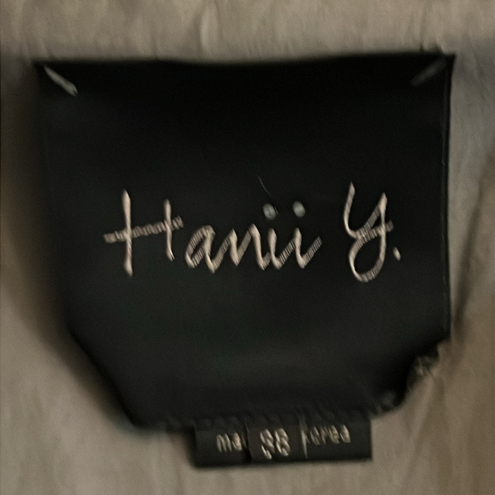 HANII Y. Hooded 100%  Silk Front Pockets Sleeveless Mini Dress Size 38 - Picture 7 of 8